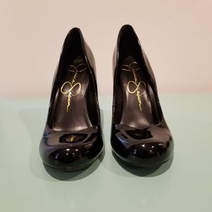 Jessica Simpson Black Patent Leather Calie Pumps